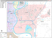 Council Bluffs  Wall Map Premium Style
